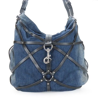 Diesel Shoulder Bag Denim, Leather Indigo Women
