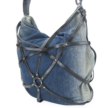 Diesel Shoulder Bag Denim, Leather Indigo Women