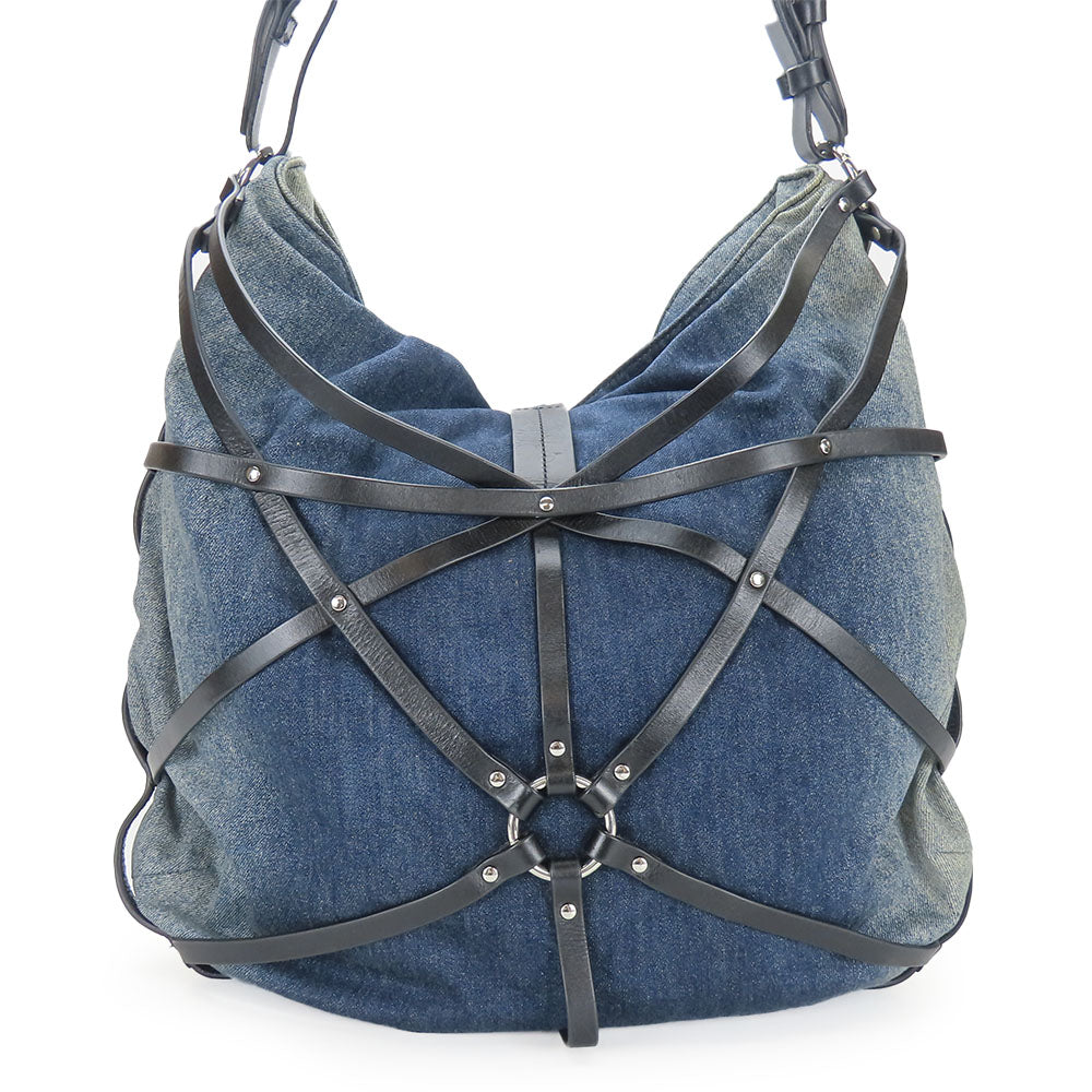 Diesel Shoulder Bag Denim, Leather Indigo Women