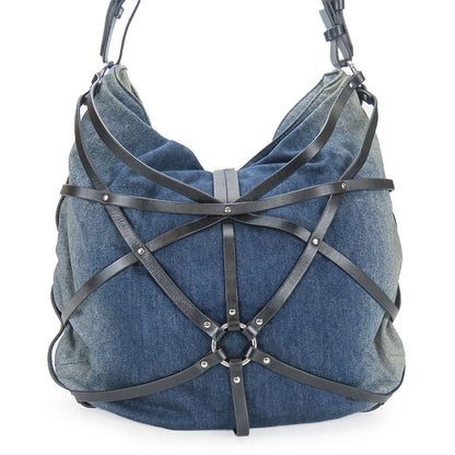 Diesel Shoulder Bag Denim, Leather Indigo Women