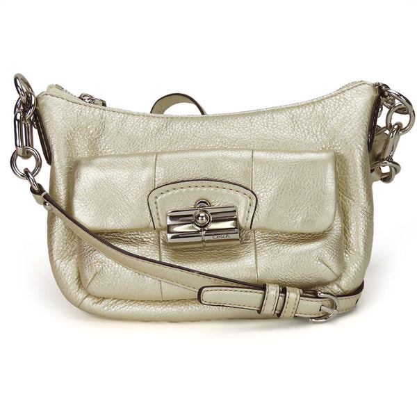 Coach Shoulder Bag 14771 Leather Gold Christine Women
