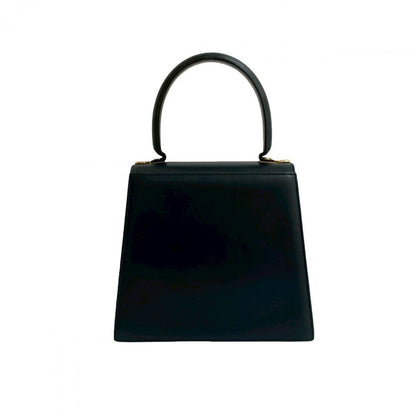 Salvatore Ferragamo Handbag Leather Navy Gancini Metal Women
