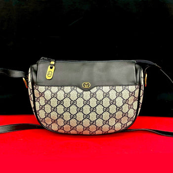 Gucci Shoulder Bag Leather Navy