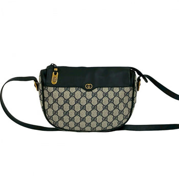 Gucci Shoulder Bag Leather Navy
