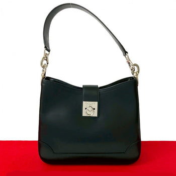 Celine Shoulder Bag Leather Black