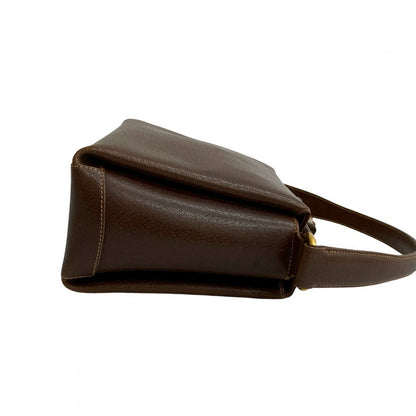 Gucci Handbag Leather Brown Bamboo