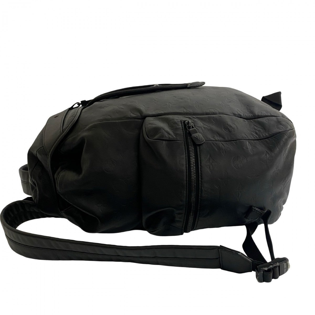 Louis Vuitton Backpack Leather Black Monogram Shadow Discovery Backpack