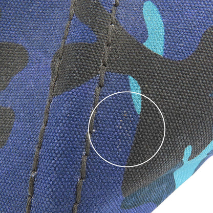 Prada Handbag B2642B Canvas Blue Type Canapa Women