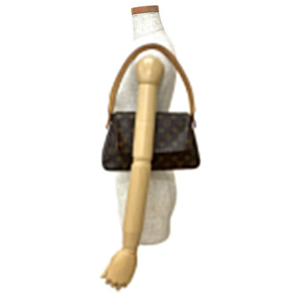Louis Vuitton Shoulder Bag M51147 Leather Brown Monogram Mini Looping