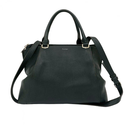 Cartier Shoulder Bag Leather Black C De Cartier
