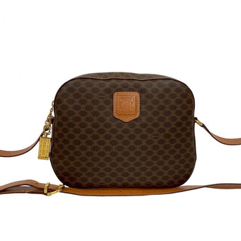 Celine Shoulder Bag Leather Brown