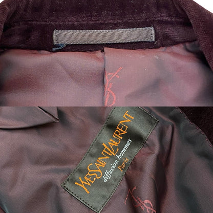 Yves Saint Laurent Tailored Jacket Velor Wine-Red