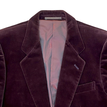 Yves Saint Laurent Tailored Jacket Velor Wine-Red