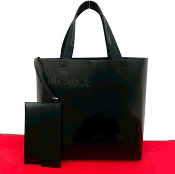 Prada Handbag Leather Black