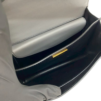 Prada Shoulder Bag Leather Gray Kaye