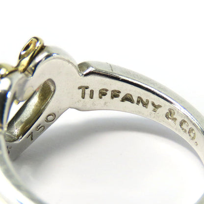 Tiffany&Co. Ring Silver925, K18 Yellow Gold Silver Heart Ribbon Women
