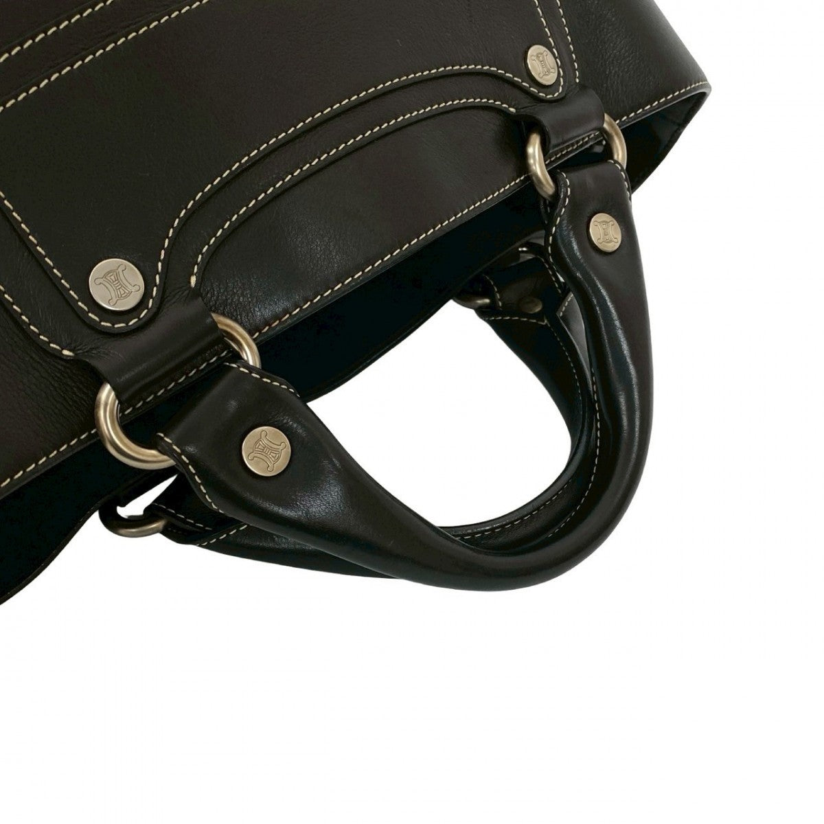 Celine Handbag Leather Black Boogie Bag