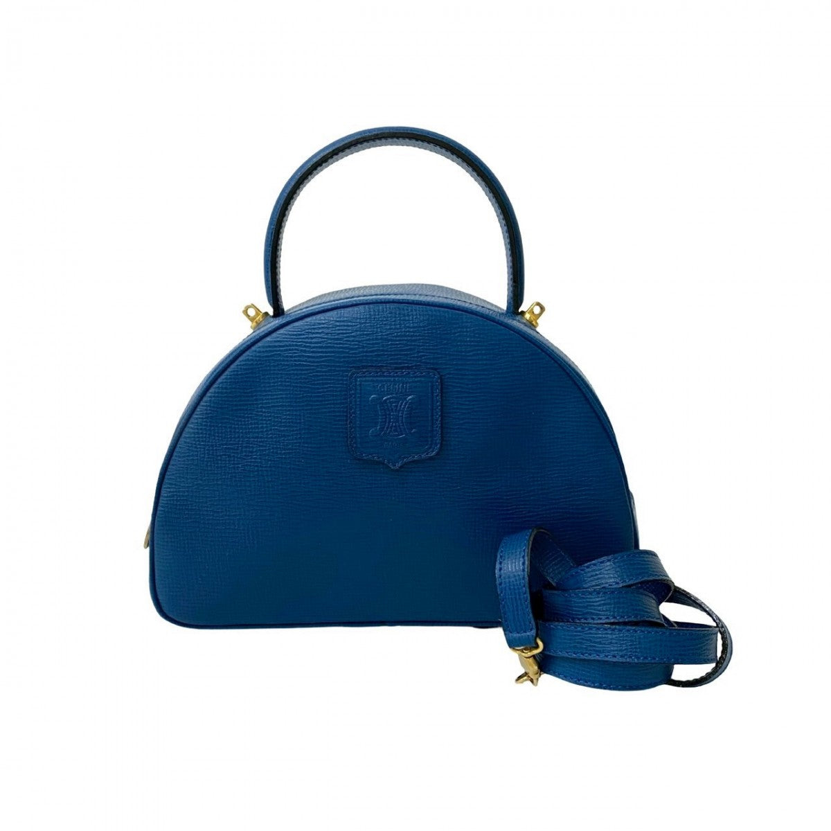 Celine Shoulder Bag Leather Blue