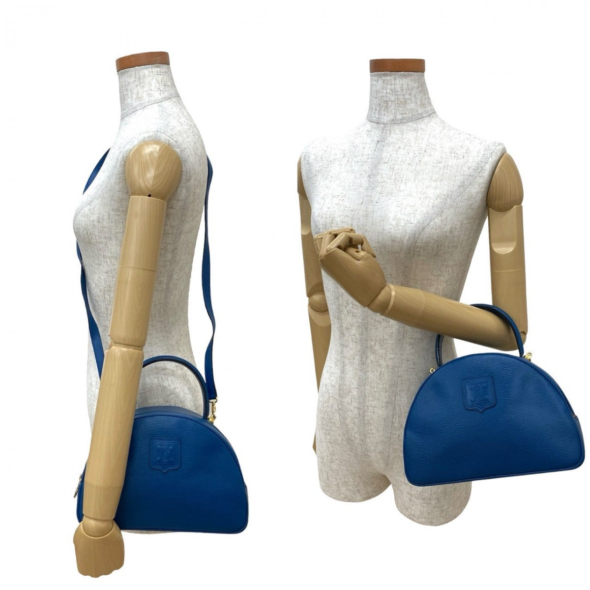 Celine Shoulder Bag Leather Blue