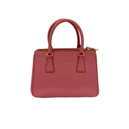 Prada Shoulder Bag Leather Pink Galleria Mini