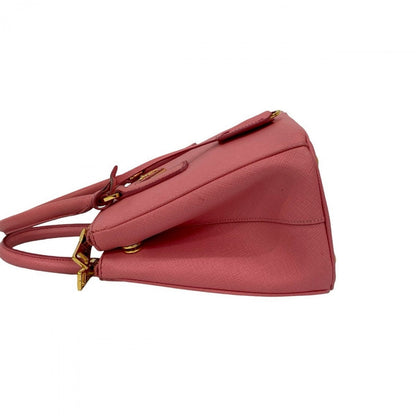Prada Shoulder Bag Leather Pink Galleria Mini