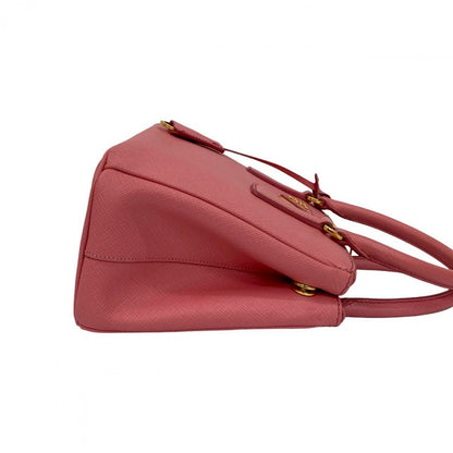 Prada Shoulder Bag Leather Pink Galleria Mini