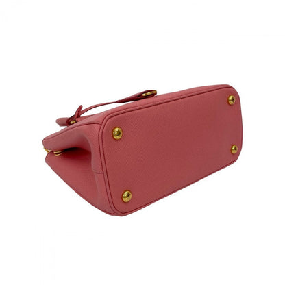 Prada Shoulder Bag Leather Pink Galleria Mini