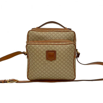 Celine Shoulder Bag Leather Beige