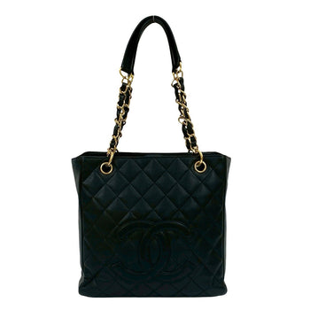 Chanel Tote Bag Matt Caviar Skin Black Pst