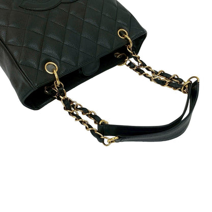 Chanel Tote Bag Matt Caviar Skin Black Pst