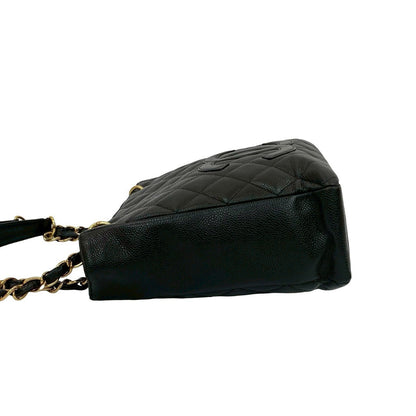 Chanel Tote Bag Matt Caviar Skin Black Pst