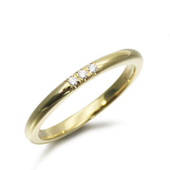 Tiffany&Co. Ring K18 Yellow Gold, Diamond Yellow Gold Wedding Band Ring Forever Women