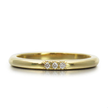 Tiffany&Co. Ring K18 Yellow Gold, Diamond Yellow Gold Wedding Band Ring Forever Women