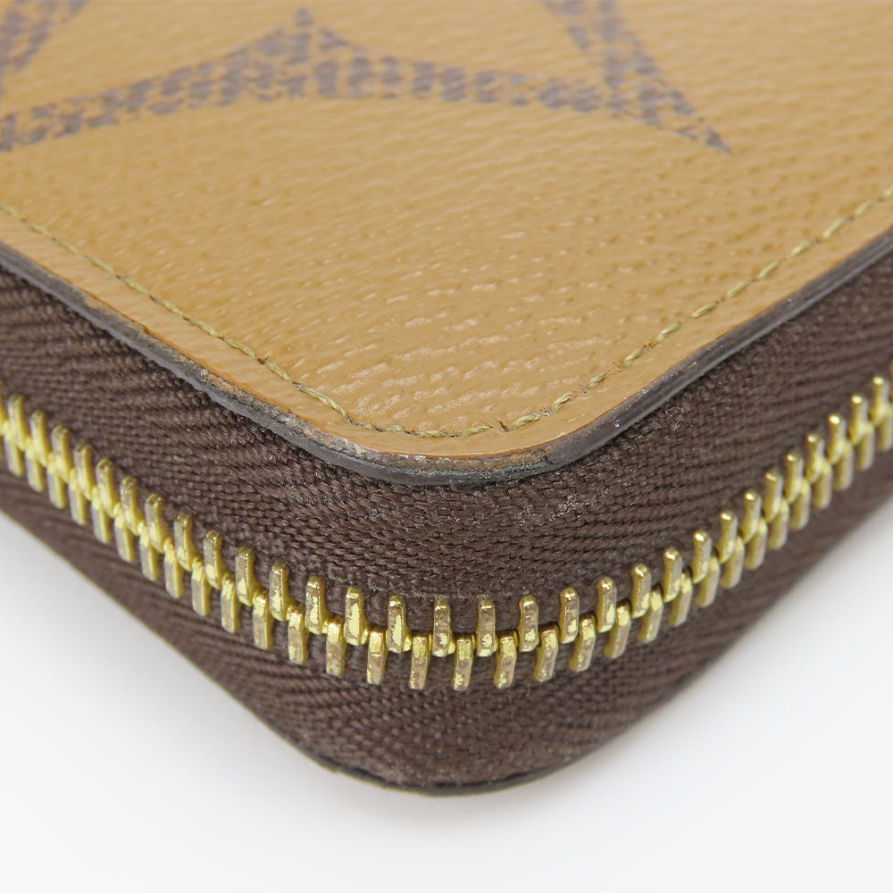 Louis Vuitton Long Wallet Purse M69353 Monogram Giant Reverse Brown Zippy Wallet Women(Unisex)