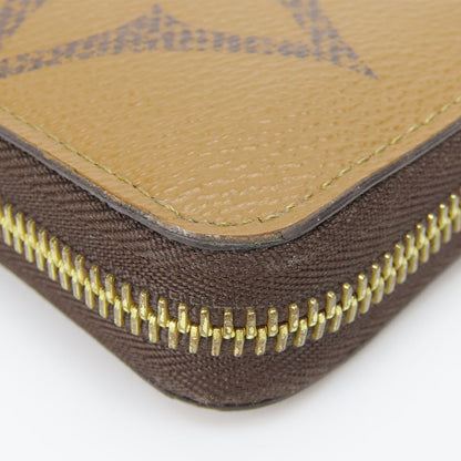 Louis Vuitton Long Wallet Purse M69353 Monogram Giant Reverse Brown Zippy Wallet Women(Unisex)