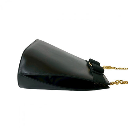 Salvatore Ferragamo Shoulder Bag Calfskin Black