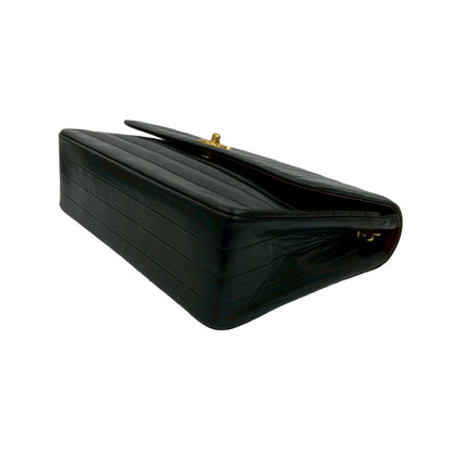 Chanel Shoulder Bag Lambskin Black Mademoiselle