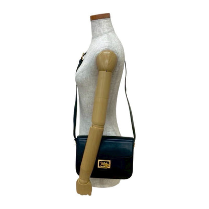Celine Shoulder Bag Leather Black