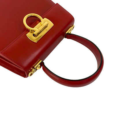 Salvatore Ferragamo Shoulder Bag Leather Red