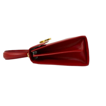 Salvatore Ferragamo Shoulder Bag Leather Red