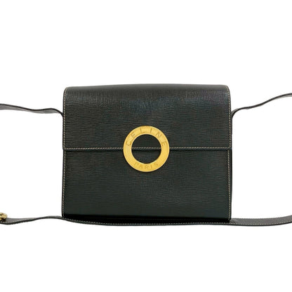Celine Shoulder Bag Leather Black