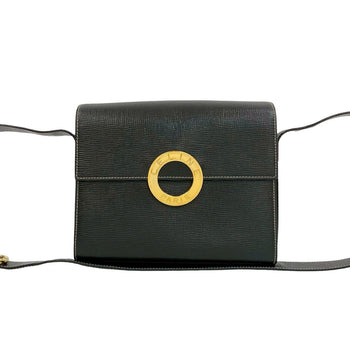 Celine Shoulder Bag Leather Black