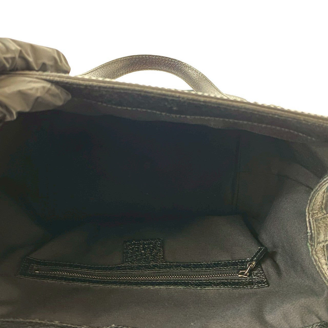 Gucci Handbag Leather Black Sherry Line