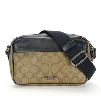 Coach Shoulder Bag F50715 Pvc, Leather Beige Mens