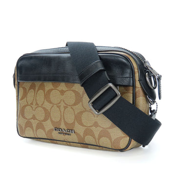 Coach Shoulder Bag F50715 Pvc, Leather Beige Mens