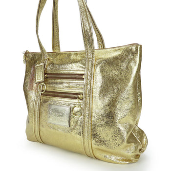 Coach Tote Bag 13820 Leather Gold Poppy Women
