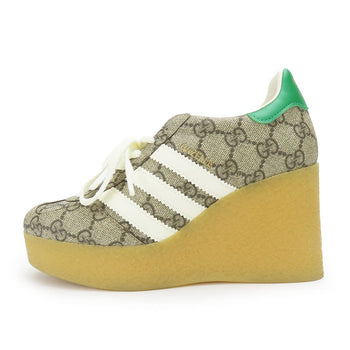 Gucci Sneakers 725655 Gg Supreme Canvas, Leather Beige Adidas Gajeel Women 34