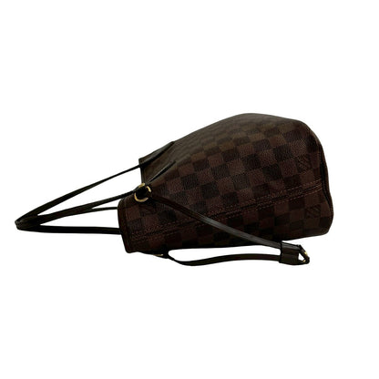 Louis Vuitton Tote Bag Leather Brown Damier Never Full Pm