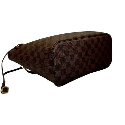 Louis Vuitton Tote Bag Leather Brown Damier Never Full Pm