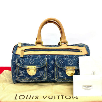 Louis Vuitton Handbag Denim Blue Monogram Denim Neo Speedy
